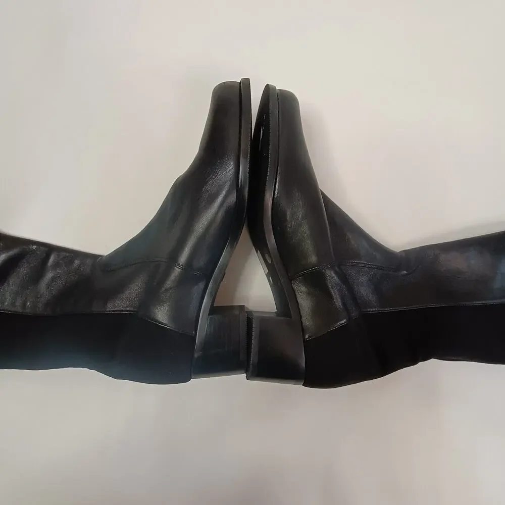 Stuart Weitzman 5050 Over The Knee Black Leather Boots Size 7B